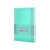 Cuaderno con gomilla antartik notes tapa dura a5 hojas cuadricula rosa y turquesa 100 hojas 80 gr fsc