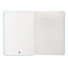 Cuaderno con gomilla antartik notes tapa dura a5 hojas cuadricula rosa y turquesa 100 hojas 80 gr fsc