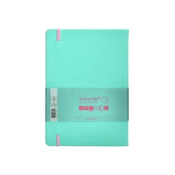 Cuaderno con gomilla antartik notes tapa dura a5 hojas puntos rosa y turquesa 100 hojas 80 gr fsc