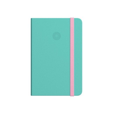 Cuaderno con gomilla antartik notes tapa dura a4 hojas lisas rosa y turquesa 100 hojas 80 gr fsc