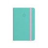 Cuaderno con gomilla antartik notes tapa dura a4 hojas lisas rosa y turquesa 100 hojas 80 gr fsc