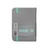 Cuaderno con gomilla antartik notes tapa dura a7 hojas lisas gris y turquesa 80 hojas 80 gr fsc