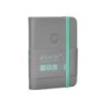 Cuaderno con gomilla antartik notes tapa dura a7 hojas lisas gris y turquesa 80 hojas 80 gr fsc