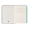 Cuaderno con gomilla antartik notes tapa dura a7 hojas lisas gris y turquesa 80 hojas 80 gr fsc