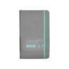 Cuaderno con gomilla antartik notes tapa dura a6 hojas cuadricula gris y turquesa 100 hojas 80 gr fsc