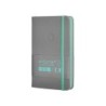 Cuaderno con gomilla antartik notes tapa dura a6 hojas cuadricula gris y turquesa 100 hojas 80 gr fsc