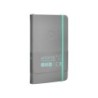 Cuaderno con gomilla antartik notes tapa dura a6 hojas cuadricula gris y turquesa 100 hojas 80 gr fsc
