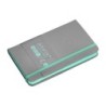 Cuaderno con gomilla antartik notes tapa dura a6 hojas cuadricula gris y turquesa 100 hojas 80 gr fsc