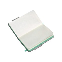 Cuaderno con gomilla antartik notes tapa dura a6 hojas cuadricula gris y turquesa 100 hojas 80 gr fsc