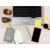 Cuaderno con gomilla antartik notes tapa dura a6 hojas cuadricula gris y turquesa 100 hojas 80 gr fsc