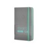 Cuaderno con gomilla antartik notes tapa dura a6 hojas rayas gris y turquesa 100 hojas 80 gr fsc