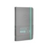 Cuaderno con gomilla antartik notes tapa dura a6 hojas rayas gris y turquesa 100 hojas 80 gr fsc