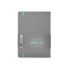 Cuaderno con gomilla antartik notes tapa dura a5 hojas cuadricula gris y turquesa 100 hojas 80 gr fsc