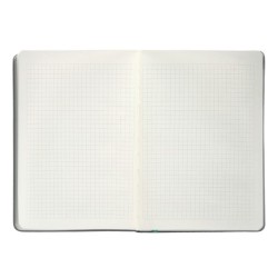 Cuaderno con gomilla antartik notes tapa dura a5 hojas cuadricula gris y turquesa 100 hojas 80 gr fsc