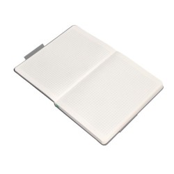 Cuaderno con gomilla antartik notes tapa dura a5 hojas cuadricula gris y turquesa 100 hojas 80 gr fsc