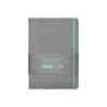 Cuaderno con gomilla antartik notes tapa dura a5 hojas puntos gris y turquesa 100 hojas 80 gr fsc