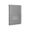 Cuaderno con gomilla antartik notes tapa dura a5 hojas puntos gris y turquesa 100 hojas 80 gr fsc
