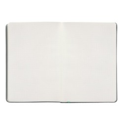Cuaderno con gomilla antartik notes tapa dura a5 hojas puntos gris y turquesa 100 hojas 80 gr fsc
