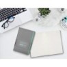 Cuaderno con gomilla antartik notes tapa dura a5 hojas puntos gris y turquesa 100 hojas 80 gr fsc