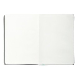 Cuaderno con gomilla antartik notes tapa dura a5 hojas lisas gris y turquesa 100 hojas 80 gr fsc