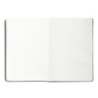 Cuaderno con gomilla antartik notes tapa dura a5 hojas lisas gris y turquesa 100 hojas 80 gr fsc