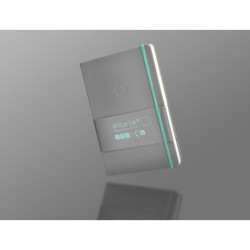 Cuaderno con gomilla antartik notes tapa dura a5 hojas lisas gris y turquesa 100 hojas 80 gr fsc