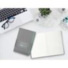Cuaderno con gomilla antartik notes tapa dura a5 hojas lisas gris y turquesa 100 hojas 80 gr fsc