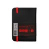 Cuaderno con gomilla antartik notes tapa dura a7 hojas lisas negro y rojo 80 hojas 80 gr fsc