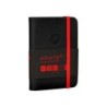 Cuaderno con gomilla antartik notes tapa dura a7 hojas lisas negro y rojo 80 hojas 80 gr fsc