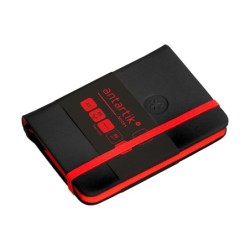 Cuaderno con gomilla antartik notes tapa dura a7 hojas lisas negro y rojo 80 hojas 80 gr fsc