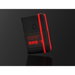 Cuaderno con gomilla antartik notes tapa dura a7 hojas lisas negro y rojo 80 hojas 80 gr fsc