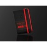 Cuaderno con gomilla antartik notes tapa dura a7 hojas lisas negro y rojo 80 hojas 80 gr fsc