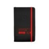 Cuaderno con gomilla antartik notes tapa dura a6 hojas cuadricula negro y rojo 100 hojas 80 gr fsc