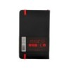 Cuaderno con gomilla antartik notes tapa dura a6 hojas cuadricula negro y rojo 100 hojas 80 gr fsc