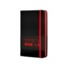 Cuaderno con gomilla antartik notes tapa dura a6 hojas cuadricula negro y rojo 100 hojas 80 gr fsc