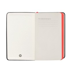 Cuaderno con gomilla antartik notes tapa dura a6 hojas cuadricula negro y rojo 100 hojas 80 gr fsc