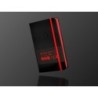 Cuaderno con gomilla antartik notes tapa dura a6 hojas cuadricula negro y rojo 100 hojas 80 gr fsc