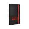 Cuaderno con gomilla antartik notes tapa dura a6 hojas rayas negro y rojo 100 hojas 80 gr fsc