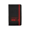 Cuaderno con gomilla antartik notes tapa dura a6 hojas lisas negro y rojo 100 hojas 80 gr fsc