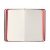 Cuaderno con gomilla antartik notes tapa dura a6 hojas lisas negro y rojo 100 hojas 80 gr fsc