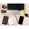 Cuaderno con gomilla antartik notes tapa dura a6 hojas lisas negro y rojo 100 hojas 80 gr fsc