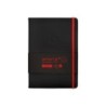 Cuaderno con gomilla antartik notes tapa dura a5 hojas cuadricula negro y rojo 100 hojas 80 gr fsc