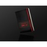 Cuaderno con gomilla antartik notes tapa dura a5 hojas cuadricula negro y rojo 100 hojas 80 gr fsc