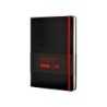 Cuaderno con gomilla antartik notes tapa dura a5 hojas rayas negro y rojo 100 hojas 80 gr fsc