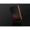 Cuaderno con gomilla antartik notes tapa dura a5 hojas rayas negro y rojo 100 hojas 80 gr fsc