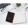 Cuaderno con gomilla antartik notes tapa dura a5 hojas puntos negro y rojo 100 hojas 80 gr fsc