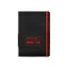Cuaderno con gomilla antartik notes tapa dura a5 hojas lisas negro y rojo 100 hojas 80 gr fsc