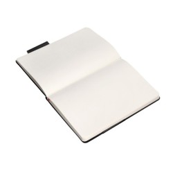 Cuaderno con gomilla antartik notes tapa dura a5 hojas lisas negro y rojo 100 hojas 80 gr fsc