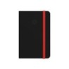 Cuaderno con gomilla antartik notes tapa dura a4 hojas cuadricula negro y rojo 100 hojas 80 gr fsc
