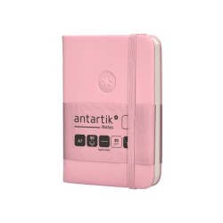 Cuaderno con gomilla antartik notes tapa dura a7 hojas lisas rosa pastel 80 hojas 80 gr fsc